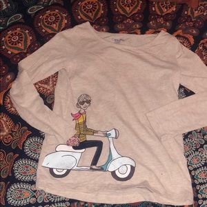 fashionable long sleeve tee 7/8